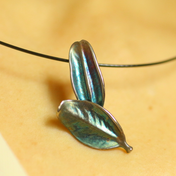 Boxwood pendant in silver, фото 2